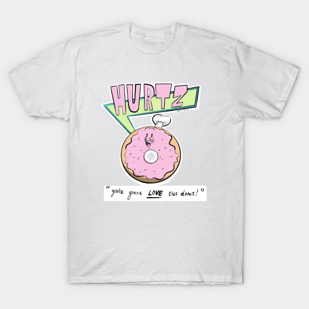 Hurtz Donut T-Shirt by bransonreese